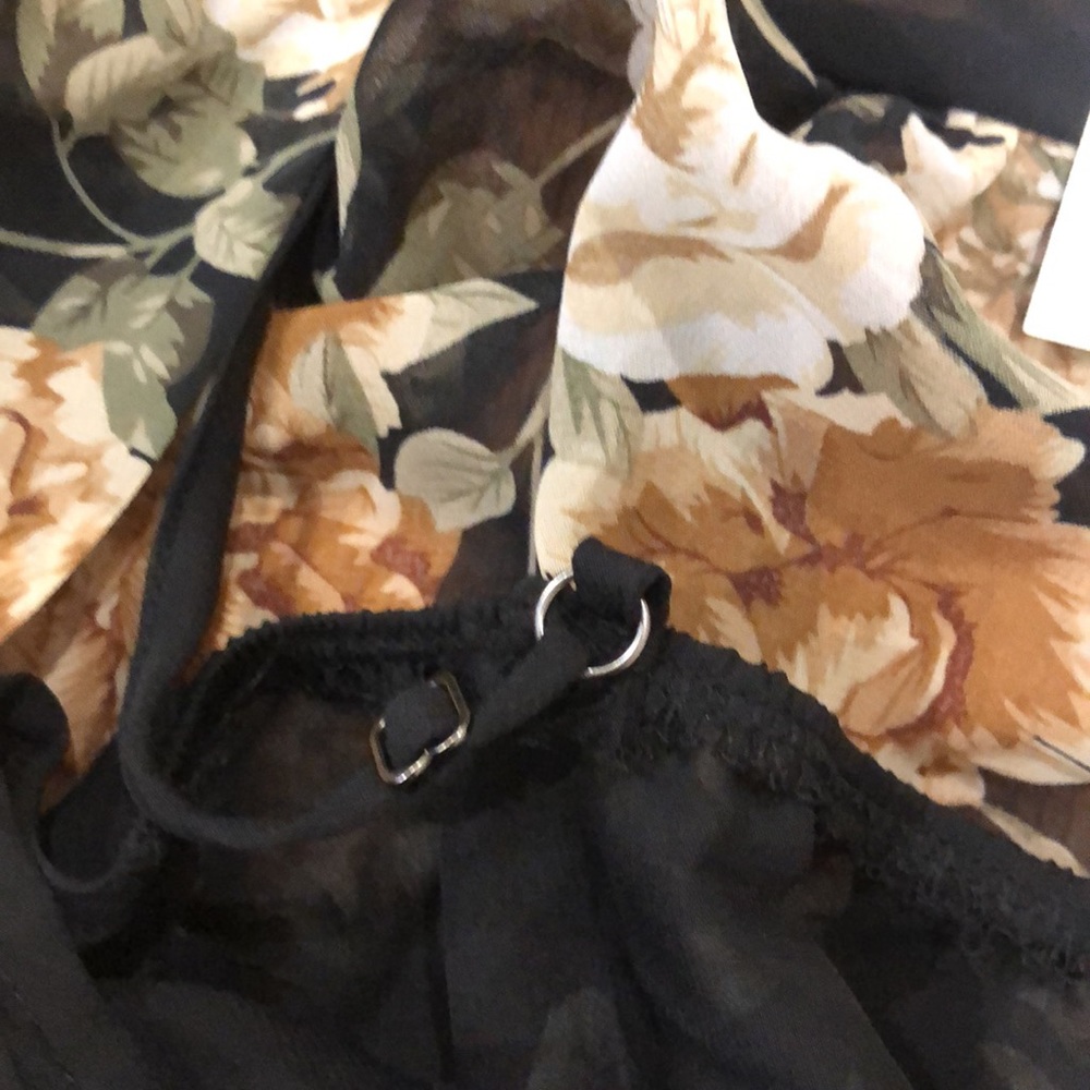 NWT Flower Rose Printed Mini Dress - Picture 5 of 6